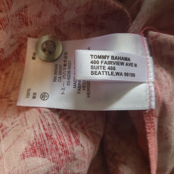 Men's Tommy Bahama S/S button front shirt L - 100% Silk - SC - Southern Cal - Picture 12 of 13